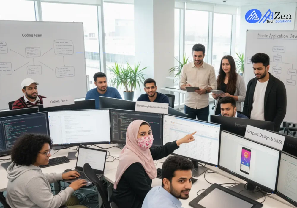 AdZen-Tech-Solutions-Team-Members-in-Office