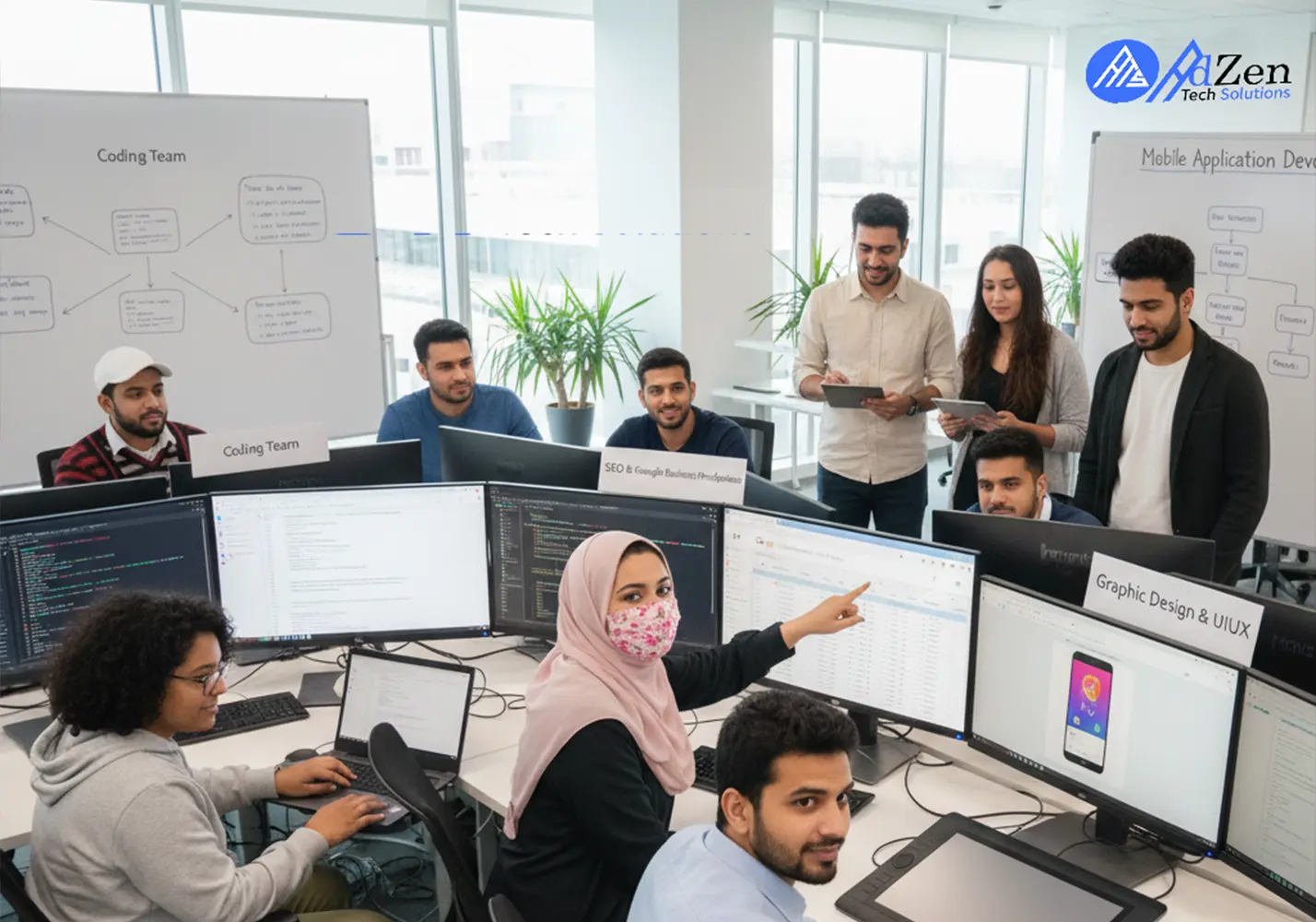 AdZen-Tech-Solutions-Team-Members-in-Office AdZen-Tech-Solutions-Team-Members-in-Office